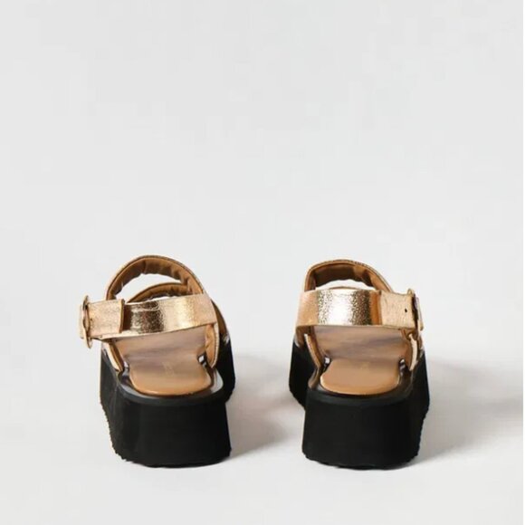 RARE OLIVER BONAS Leather Chunky Platform Sandals - Picture 3 of 9